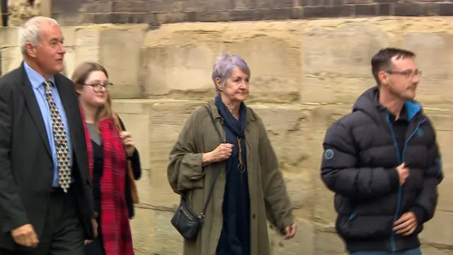 Four of Dawn's family members arriving at Salisbury Guildhall