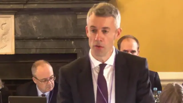 Adam Straw speaking in the inquiry