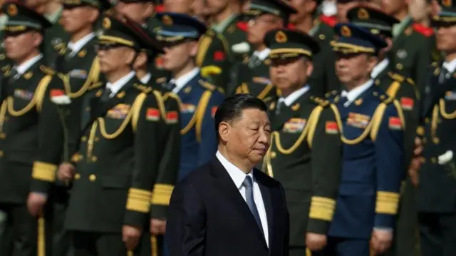 Xi Jinping at a military parade