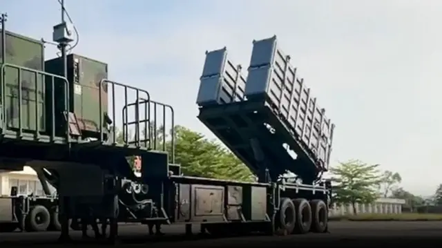 An air defence system being prepared in Taiwan