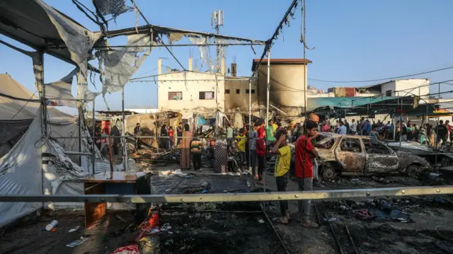 Damage after Israeli airstrike hits al-Aqsa Hospital in central Gaza