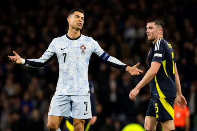 Cristiano Ronaldo's scoring streak came to an end at Hampden