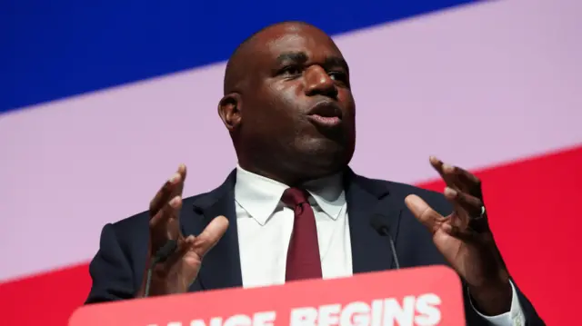 Foreign Secretary David Lammy at the Labour Party conference in Liverpool last month