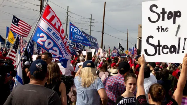 Trump supporters protesting in Arizona