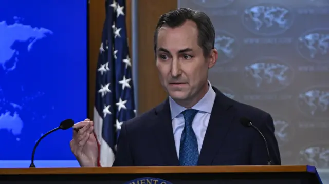 Miller speaks at a previous briefing at the White House