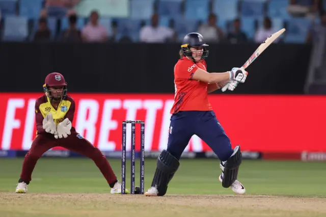 Nat Sciver-Brunt plays a shot