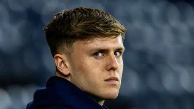 GLASGOW, SCOTLAND - OCTOBER 15: Scotland's Ben Doak pre-match during a UEFA Nations League Group A1 match between Scotland and Portugal at Hampden Park, on October, 15, 2024, in Glasgow, Scotland (Photo by Craig Williamson / SNS Group)