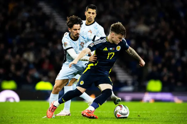 Ben Doak in action for Scotland