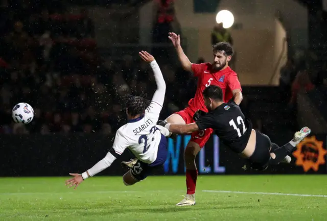 Dane Scarlett scores a sixth for England