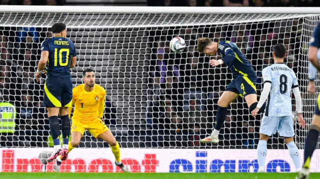 Scott McTominay could not find the net with a free header