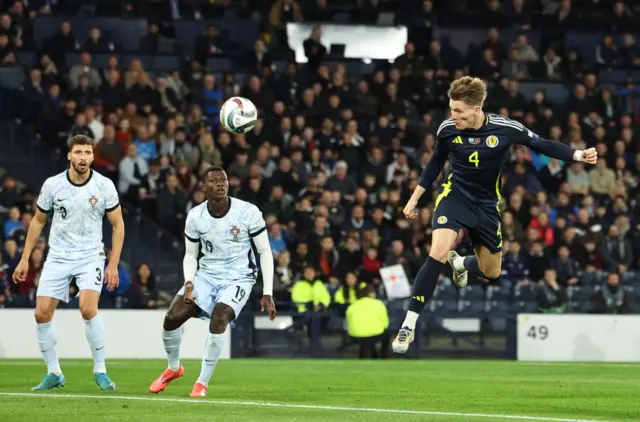 Scott McTominay threatens with an early header