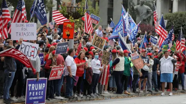 Pro-Donald Trump protesters