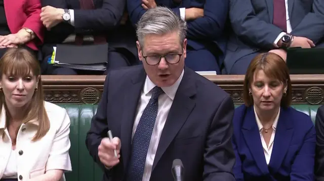 Keir Starmer speaking in the Commons