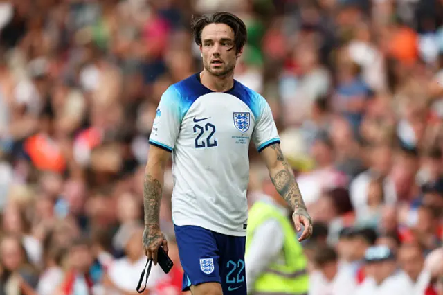 Payne played for England during the Soccer Aid for Unicef match at Old Trafford in Manchester in 2023