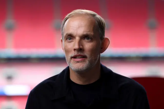 Thomas Tuchel looks on