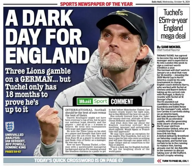 Daily Mail back page 16 october