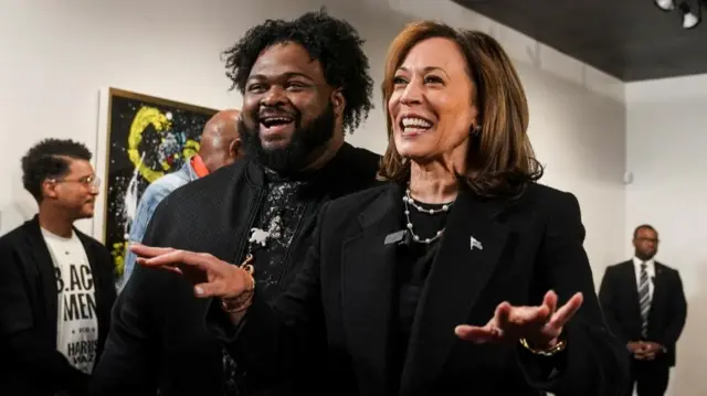 Kamala Harris at a campaign event