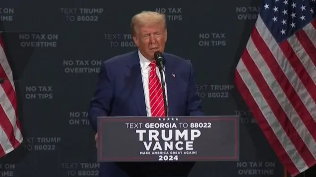 Trump speaking in Atlanta