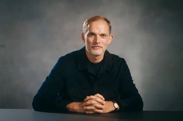 Thomas Tuchel poses after being named as England manager