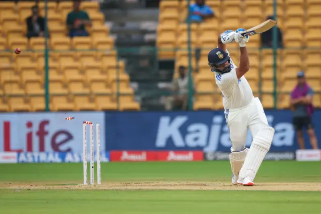 Rohit Sharma is bowled