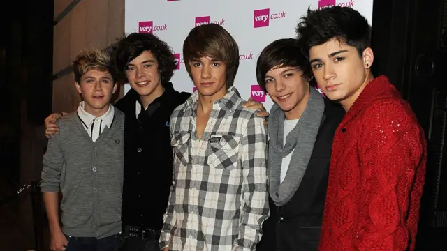 Niall Horan, Harry Styles, Liam Payne, Louis Tomlinson and Zayn Malik attend the Very.co.uk Christmas Catwalk Show in November 2010