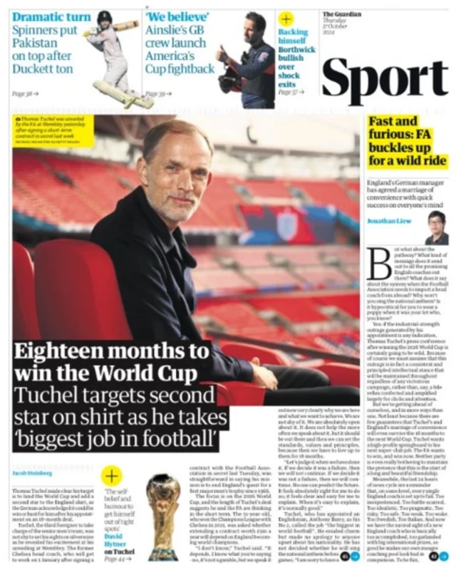 Guardian back page 17 October