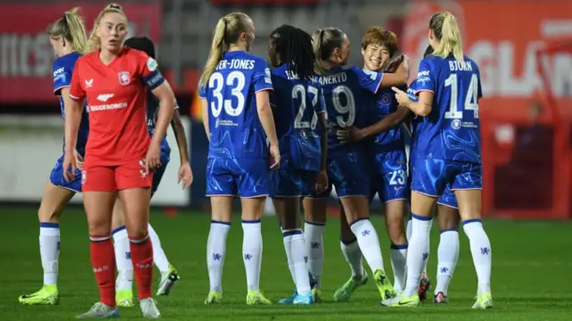 Chelsea players celebrate