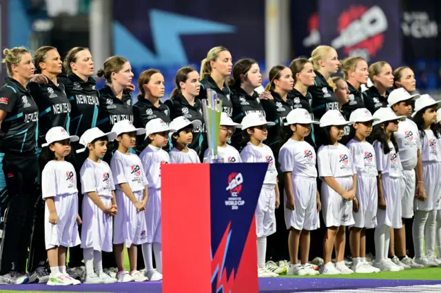 New Zealand line for the national anthem