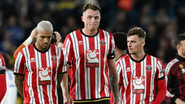 Sheff Utd players look sad