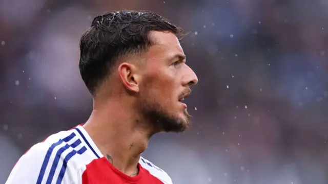 Ben White during Arsenal's draw with Manchester City