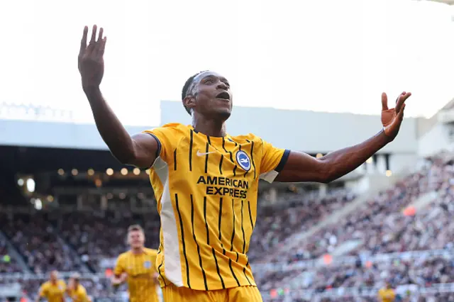 Danny Welbeck of Brighton & Hove Albion celebrates