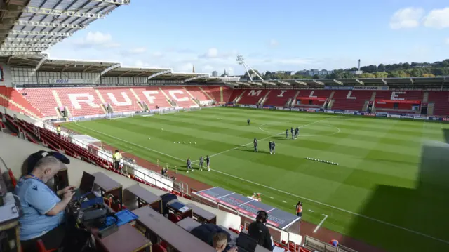 Rotherham's New York Stadium ahead of kick-off against Wrexham