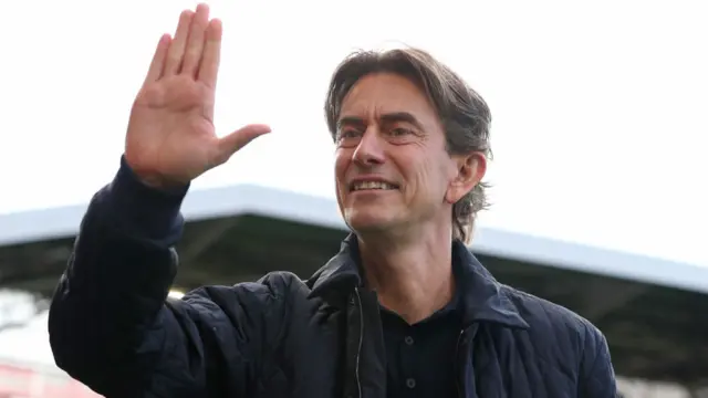 Brentford manager Thomas Frank before a Premier League match