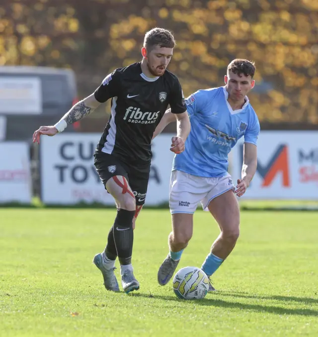 Jamie McGonigle on the ball