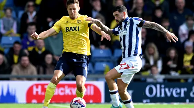 Oxford v West Brom match action