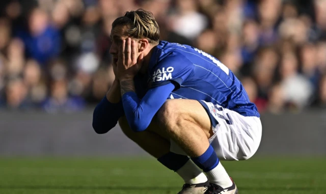 Ipswich Town's Jack Clarke reacts