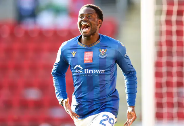 Benji Kimpioka at the double for St Johnstone