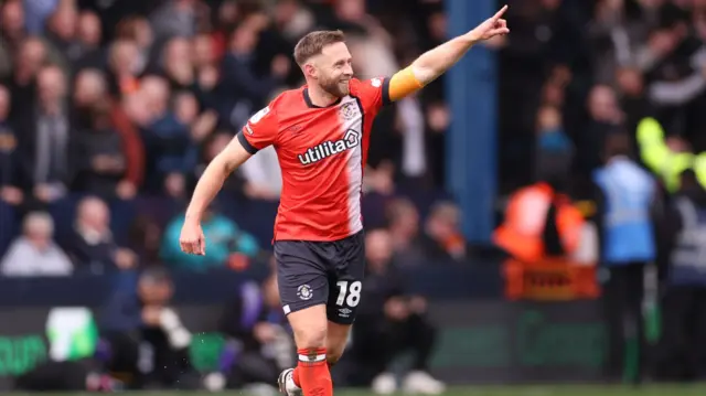 Jordan Clark celebrates scoring