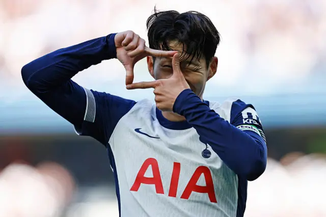 Son Heung-Min celebrates