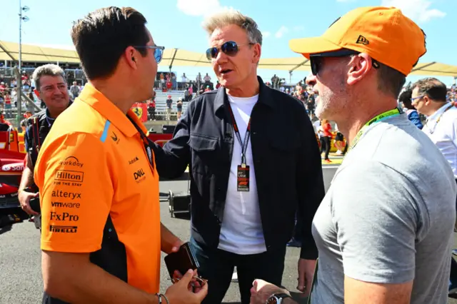 Gordon Ramsey talking to McLaren personnel at the US Grand Prix