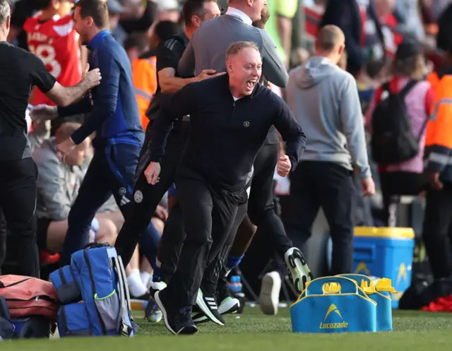 Steve Cooper reacts to Leicester's stoppage time winner