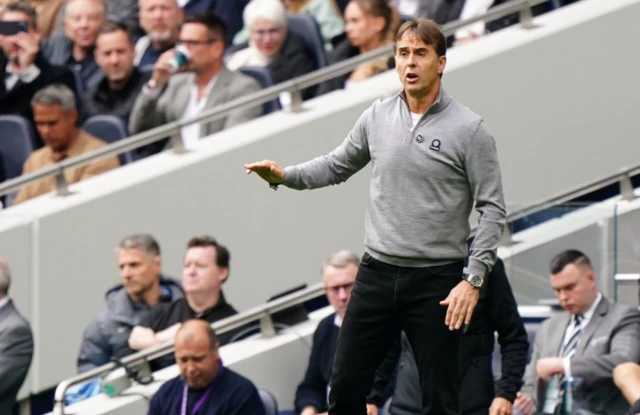 Julen Lopetegui on the touchline