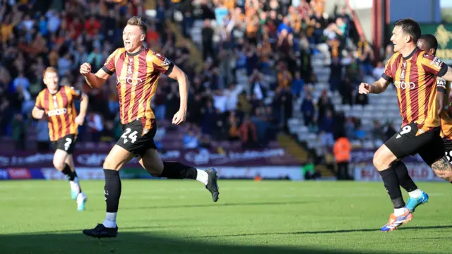 Bradford players celebrate