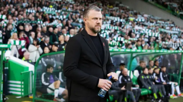 GLASGOW, SCOTLAND - OCTOBER 19: Aberdeen Manager Jimmy Thelin during a William Hill Premiership match between Celtic and Aberdeen at Celtic Park, on October 19, 2024, in Glasgow, Scotland. (Photo by Alan Harvey / SNS Group)