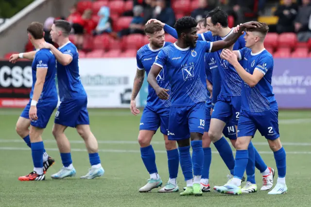 Dungannon Swifts players celebrate