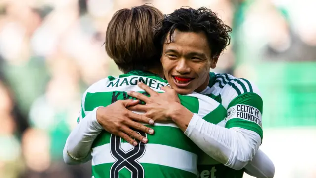 Celtic scorers Kyogo Furuhashi and Reo Hatate