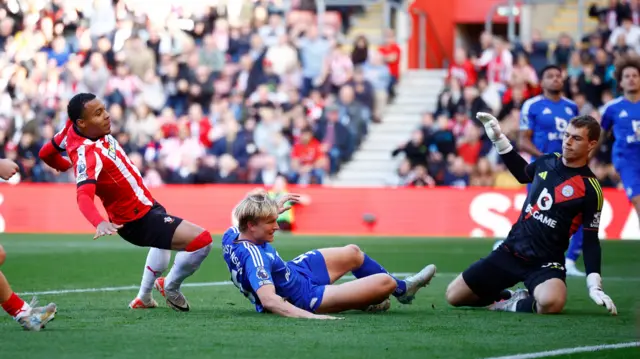 Southampton's Cameron Archer scores their first goal