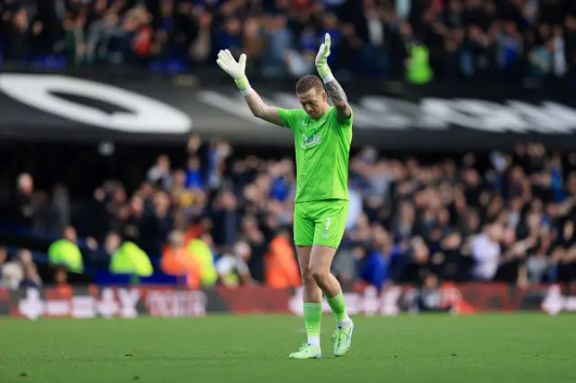 Jordan Pickford of Everton celebrates