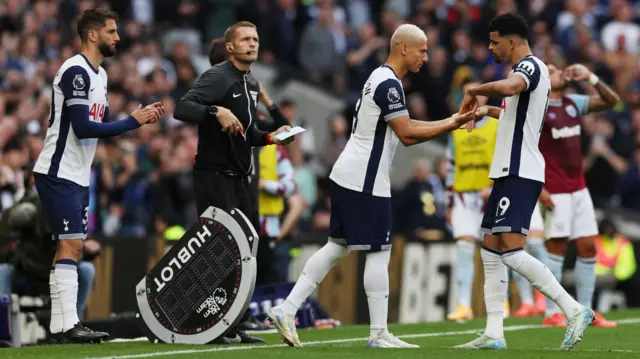 Tottenham Hotspur's Richarlison comes on as a substitute