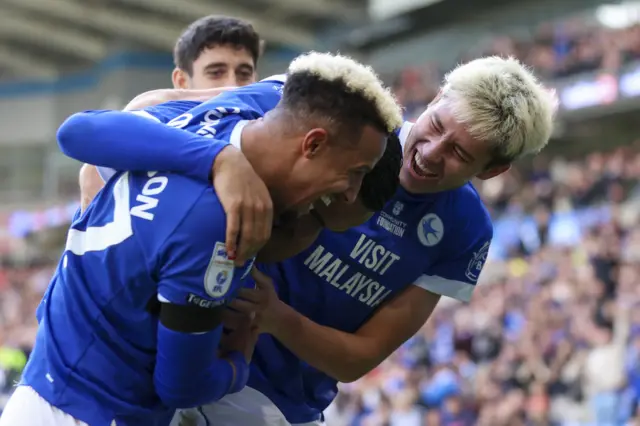 Cardiff celebrate win